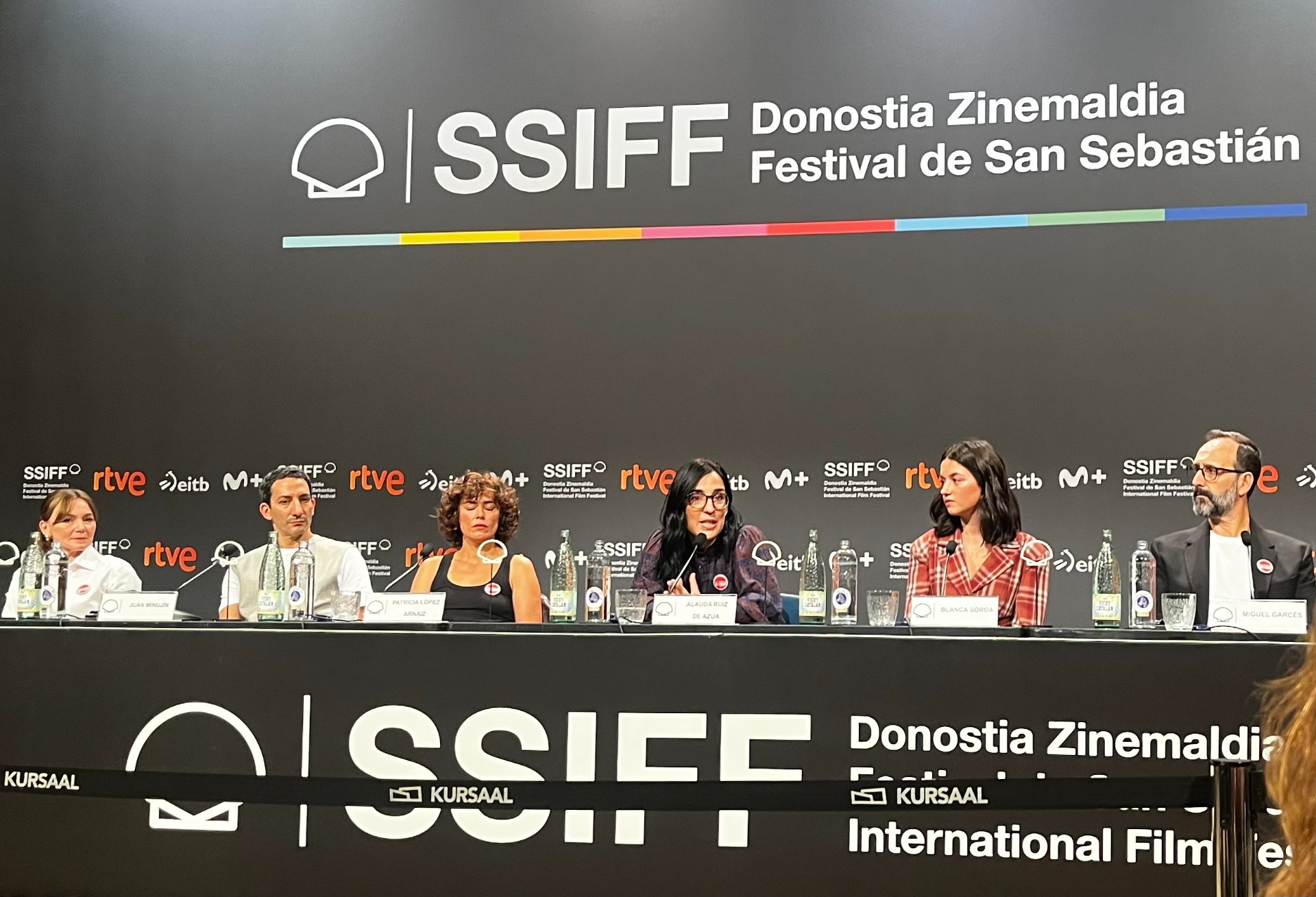 El equipo de la película durante su presentación en el SSIFF